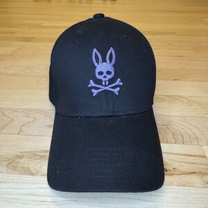Psycho Bunny Chicago Embroidered Baseball Cap Black/Purple B6A575Z1HT-BLK Hat